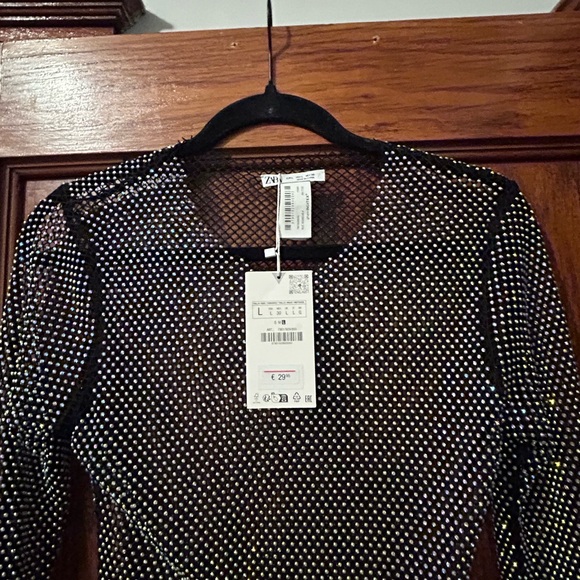 ZARA mesh rhinestone bodysuit - Picture 5 of 7